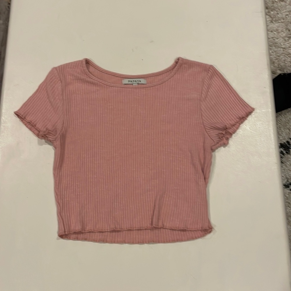 Papaya cropped shirt